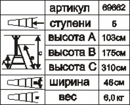 Стремянка стальная "Энкор" 5 ступеней