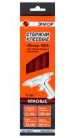 Стержень клеевой 11х190мм, "ЭНКОР 434" 5шт красный