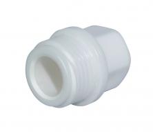 Пробка с резьбой PP-R НР 20 х 1/2" белая (100/1500)